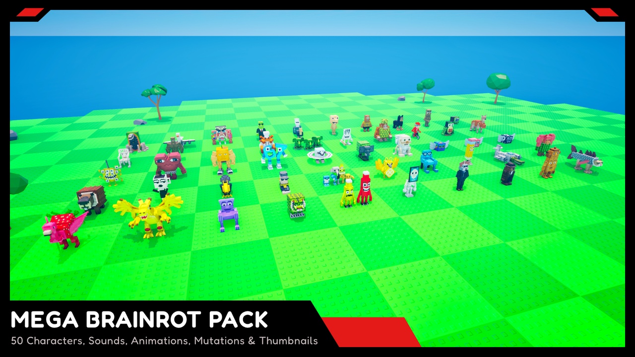 Media 1 for listing Mega Brainrot Pack (50 Characters)