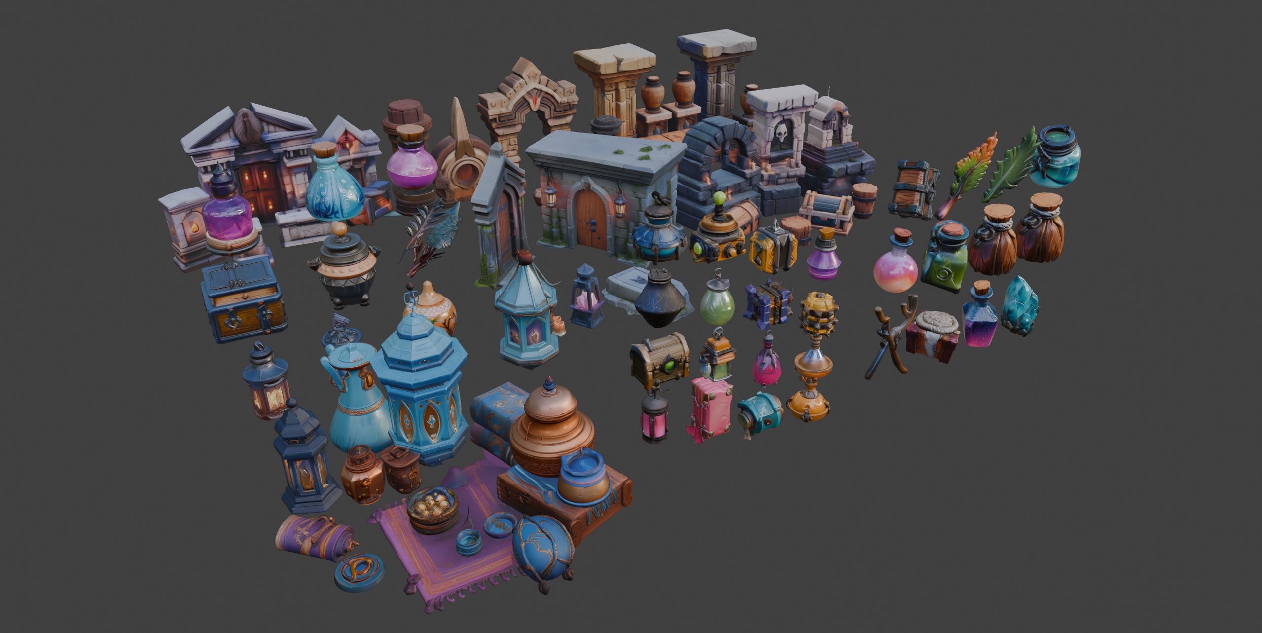 File multimediali per l'articolo Various Stylized Free Assets🎨: 1