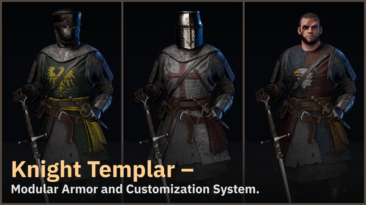 Media 1 for listing Knight 3 Templar - Metahuman and Customization System