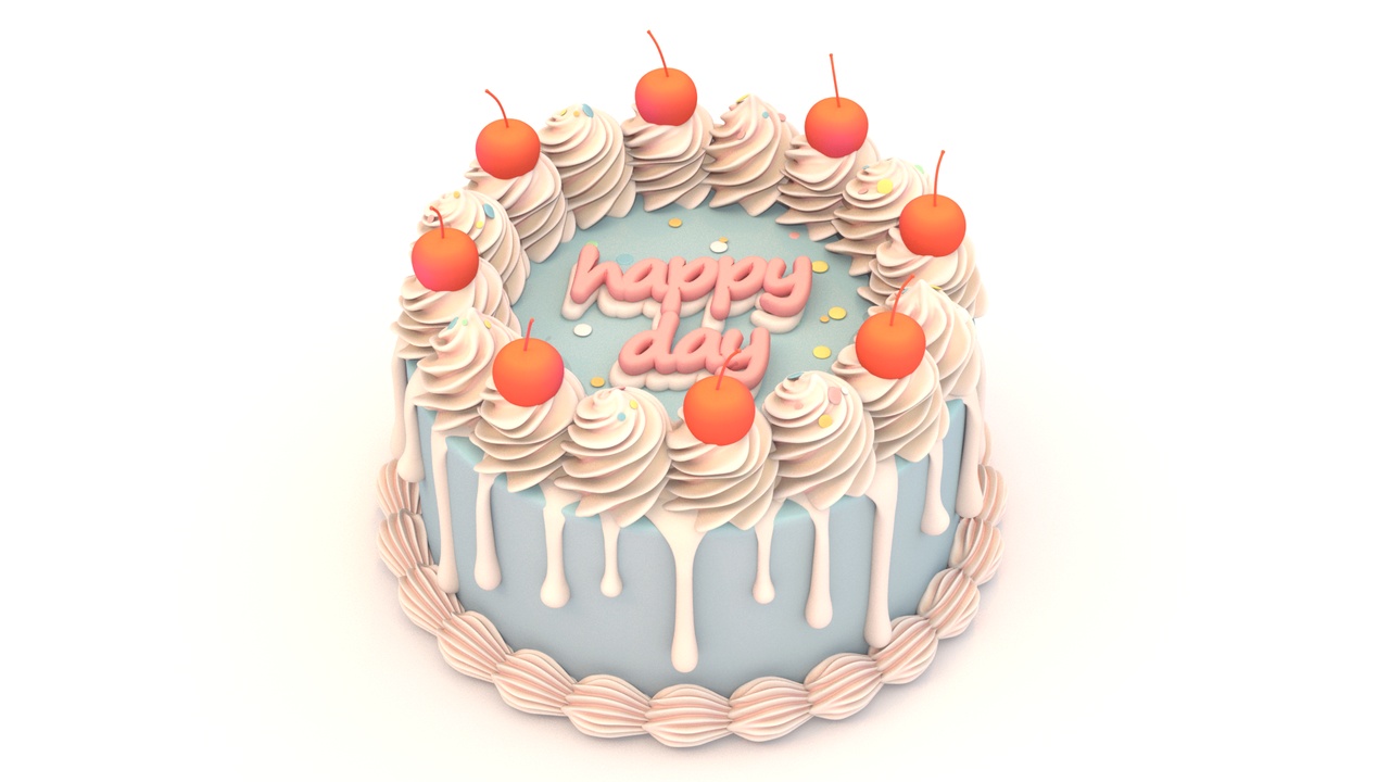 Media 1 for listing Stylized Blue Whole Cake