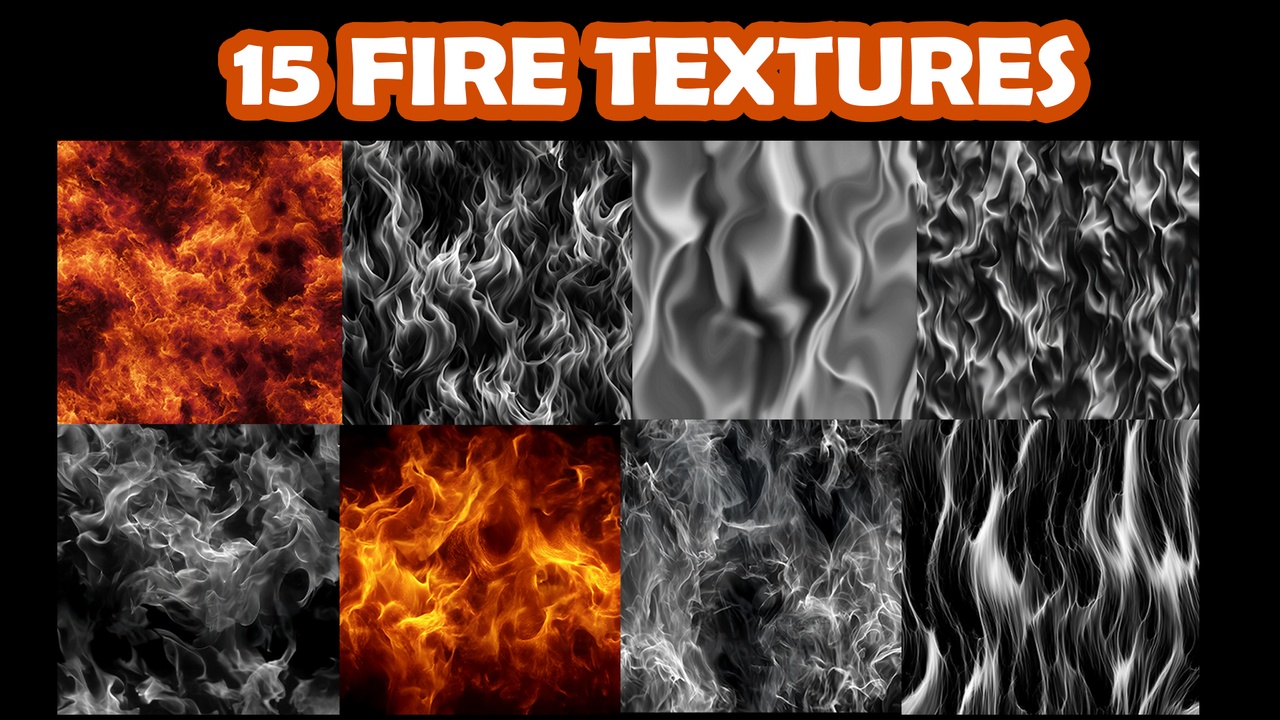 Media 1 for listing Seamless Fire Texture Pack – 2048x2048 | VFX-Ready Textures for Unreal & Unity