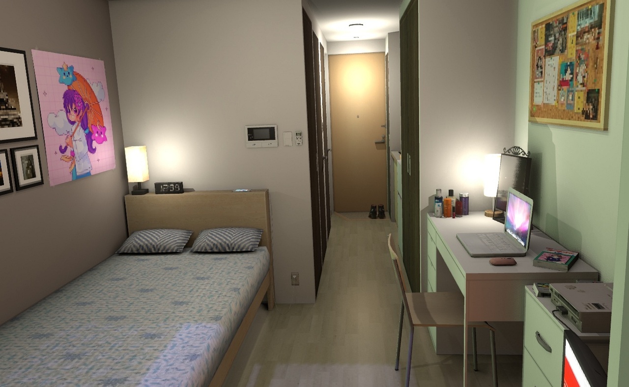 Media 1 for listing Japanese Apartment - low-poly PSX style