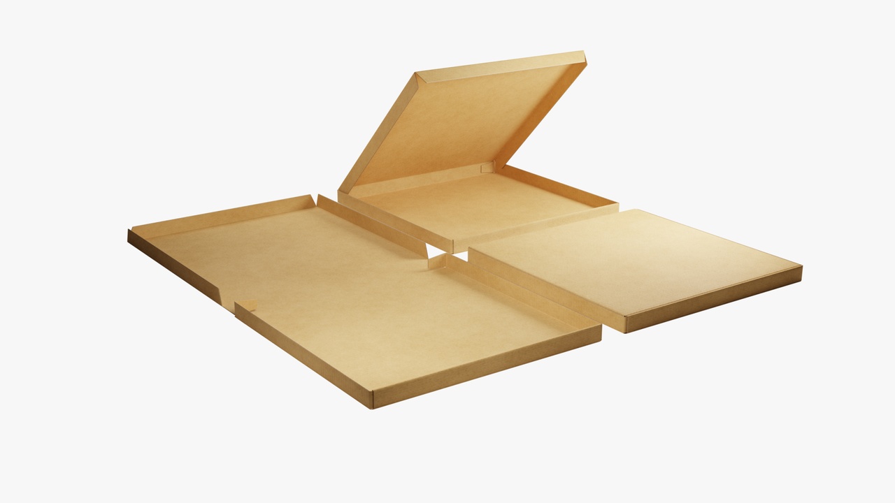 Media 1 for listing 14" Pizza Boxes Kraft Paper Mockup