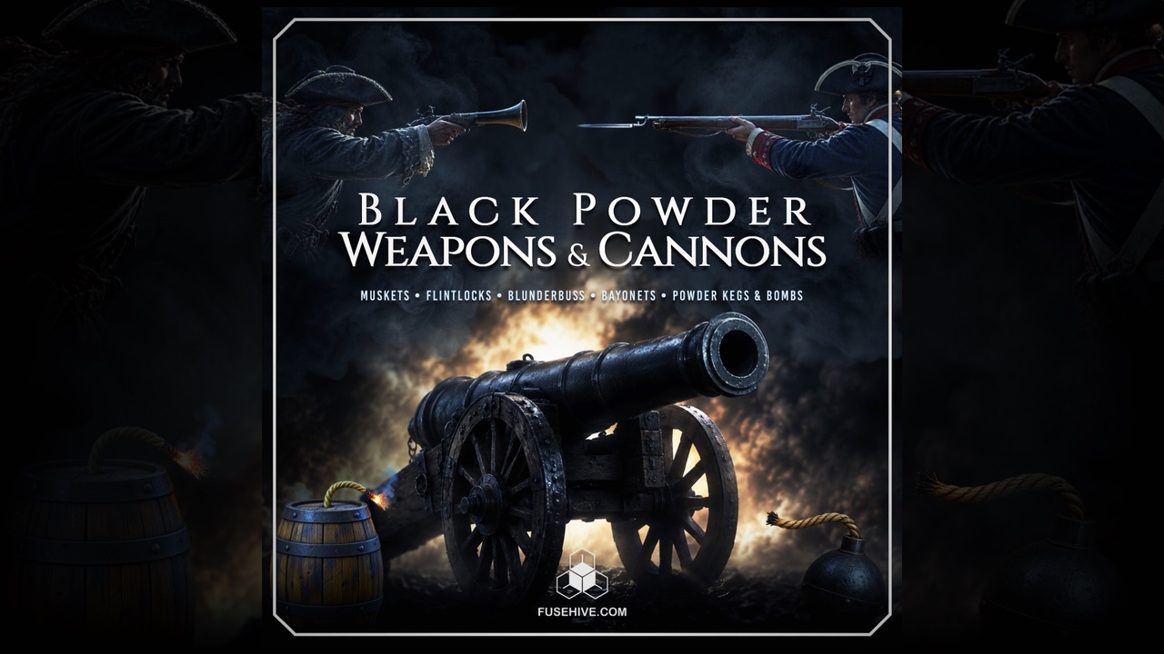 Media 1 for listing Black Powder Weapons & Cannons | Muskets, Flintlocks, Blunderbuss, Powder Bombs