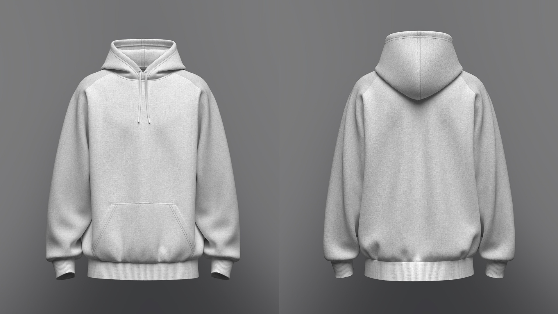 Media 1 for listing Men's Raglan Oversize Hoodie