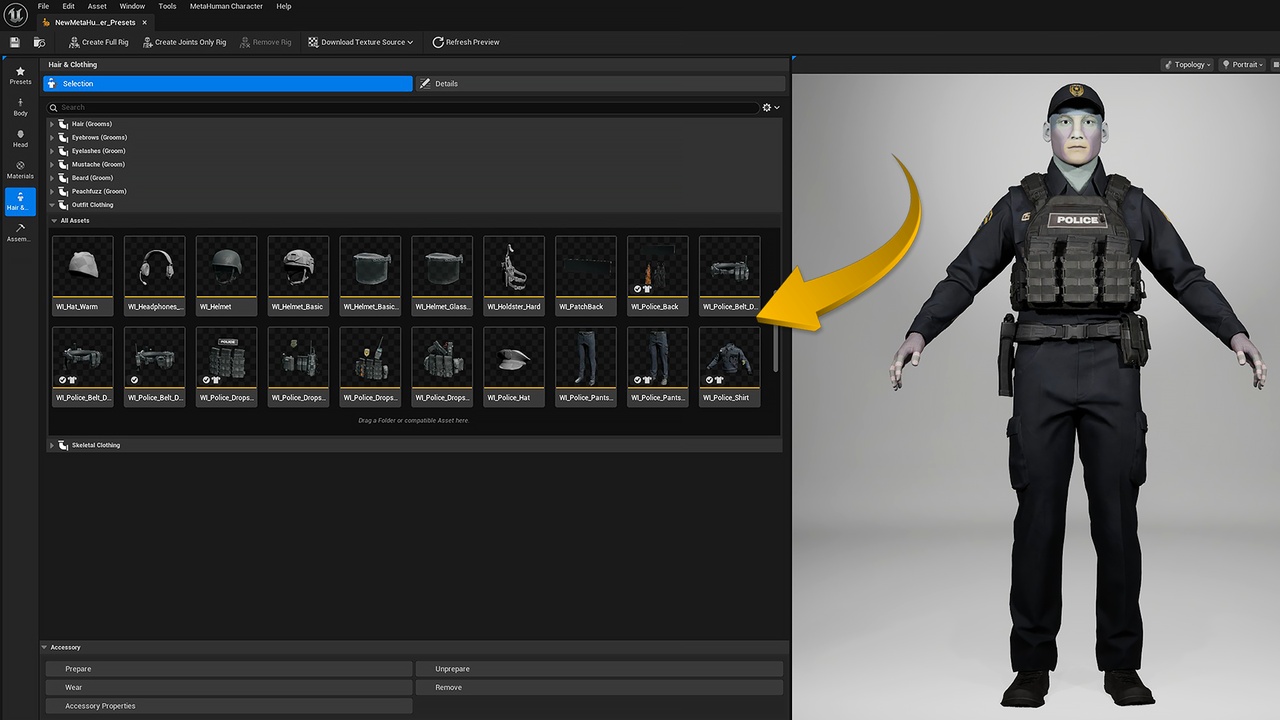 Media 1 for listing Police Bundle - Metahuman