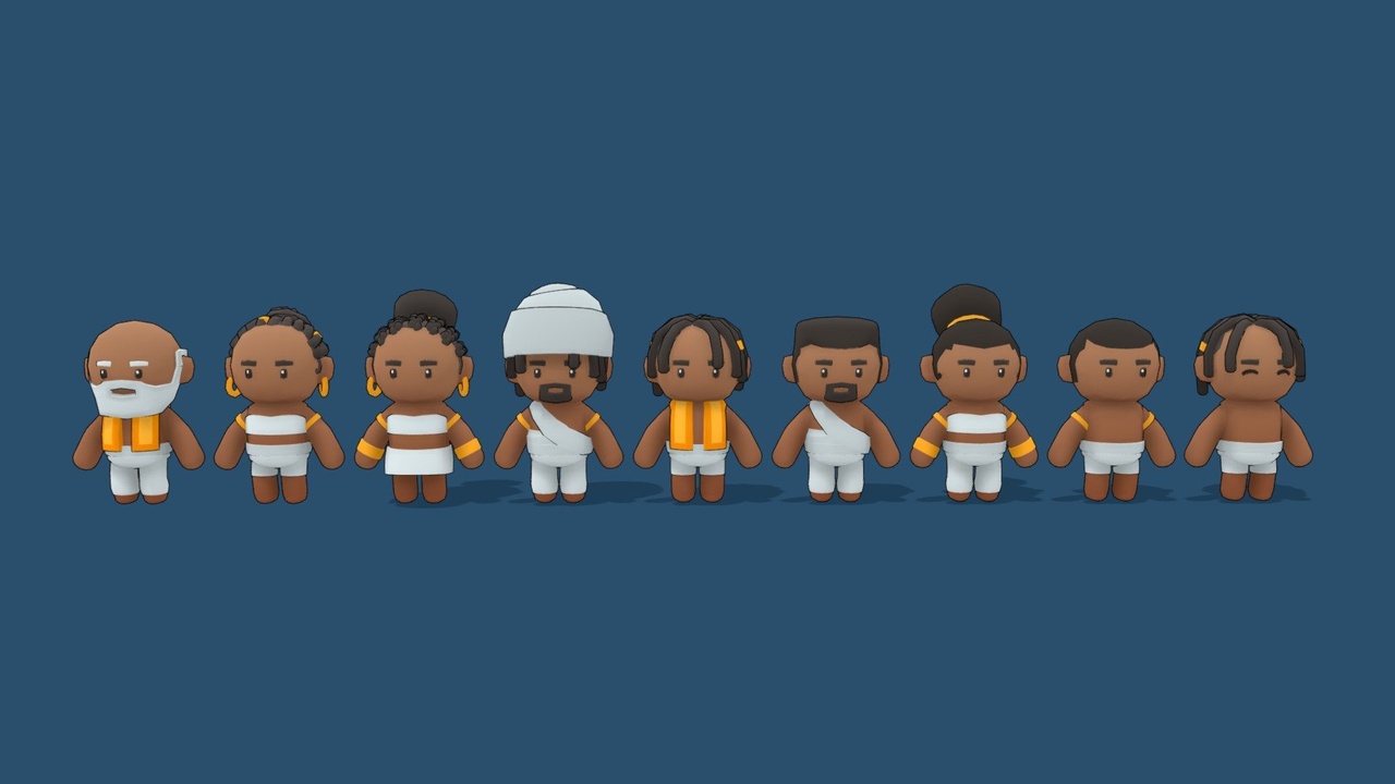 Media 1 for listing Mini Simple Characters | Tribal