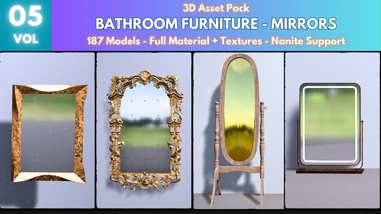 Media 1 for listing BATHROOM FURNITURE VOL 5 - Mirrors Collection