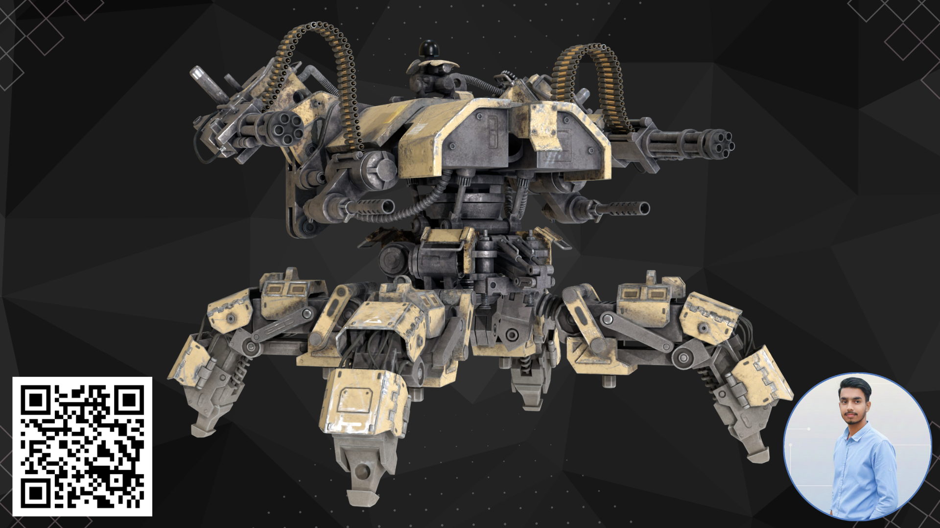 Mecha Walker Combat Mech Walker Heavy Armed Sci-Fi Robot (Rigged) | Fab