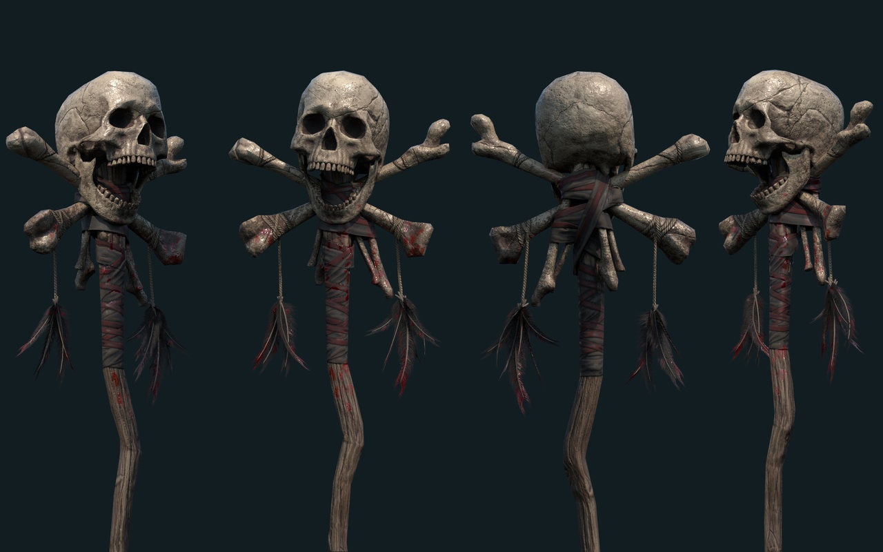 Media 1 for listing Skull Staff