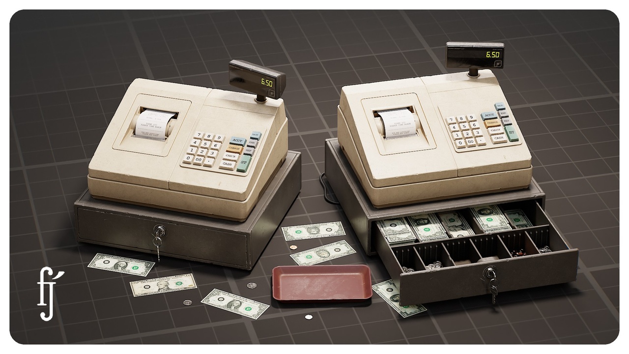 Media 1 for listing Retro Cash Register - Vintage Checkout POS Sale Machine