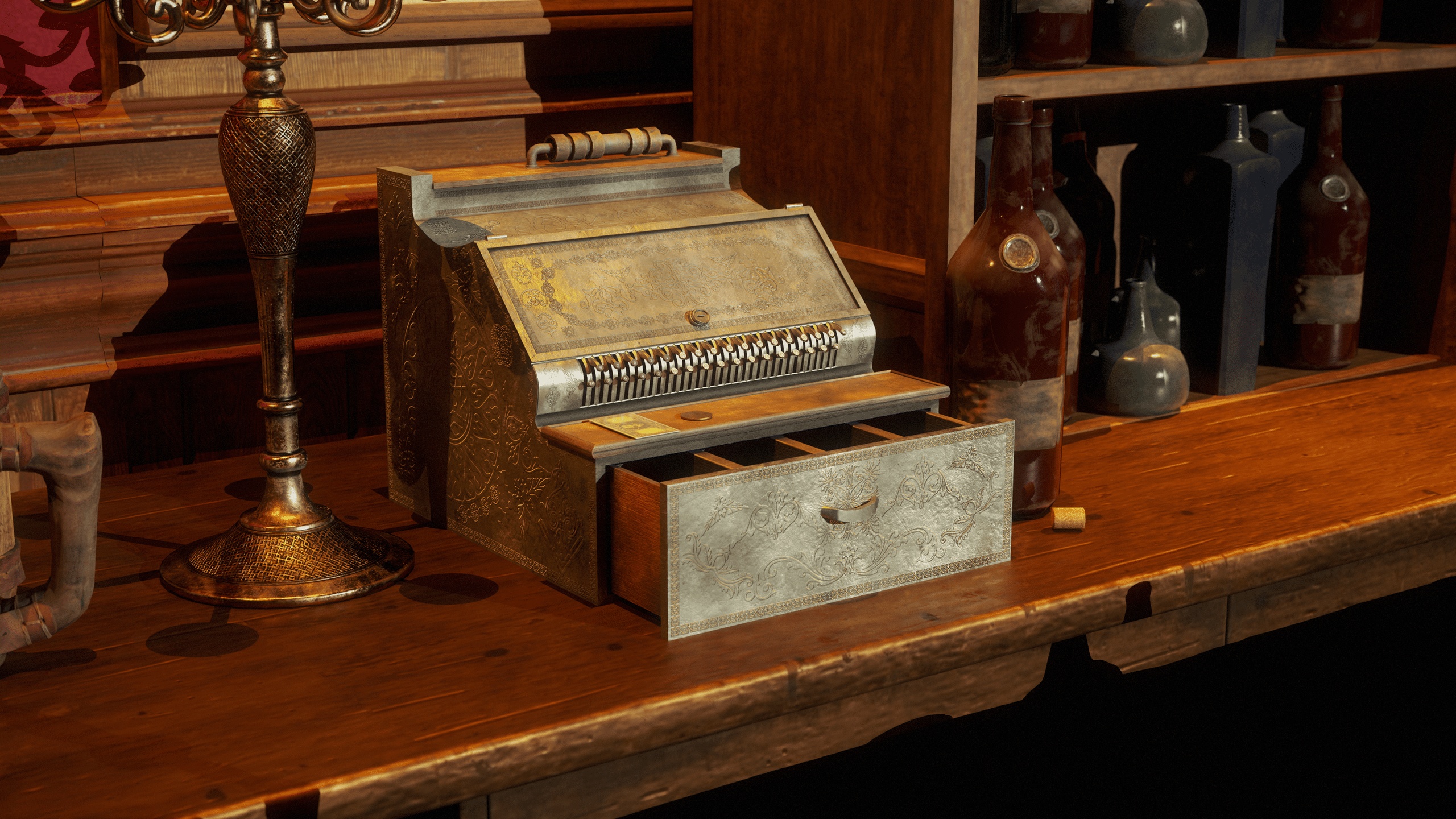 Media 1 for listing Stylized Cash register with coins