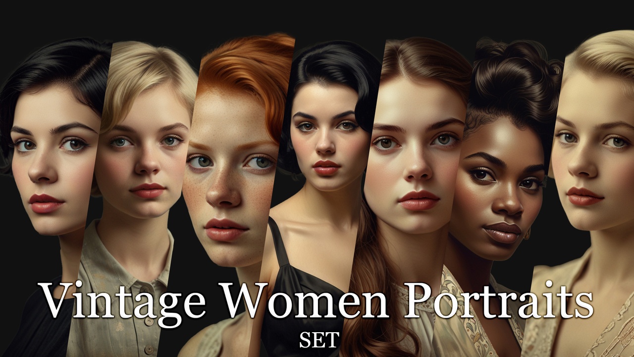 Media 1 for listing Vintage Women Portraits