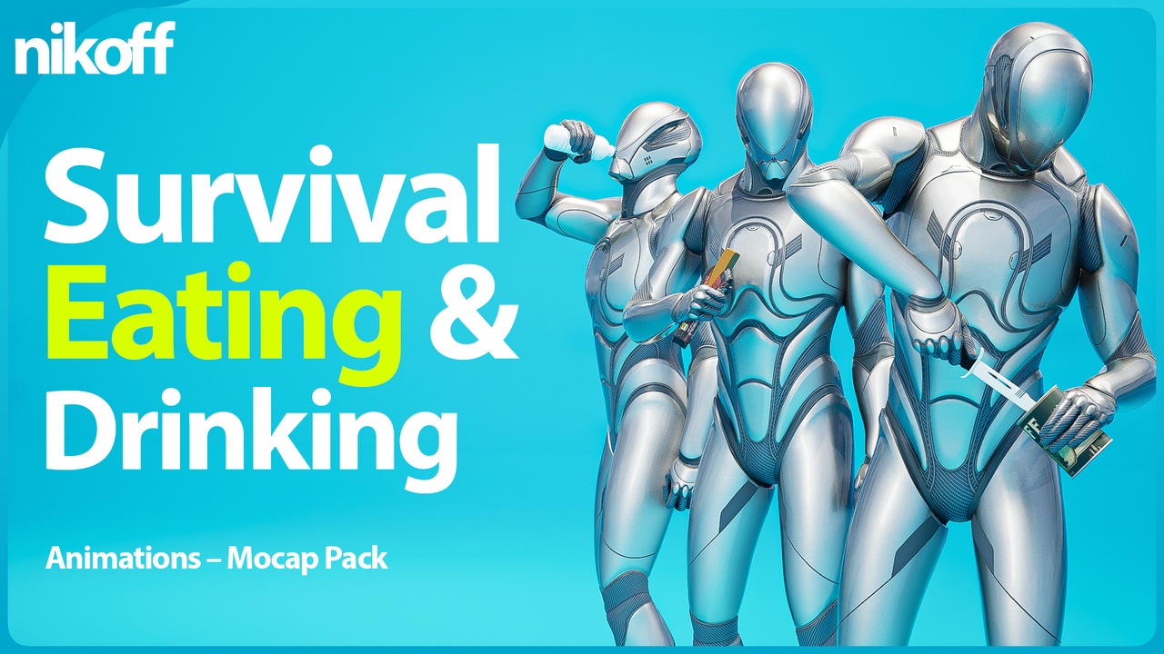 Media 1 for listing Survival Eating & Drinking Animations - Mocap Pack