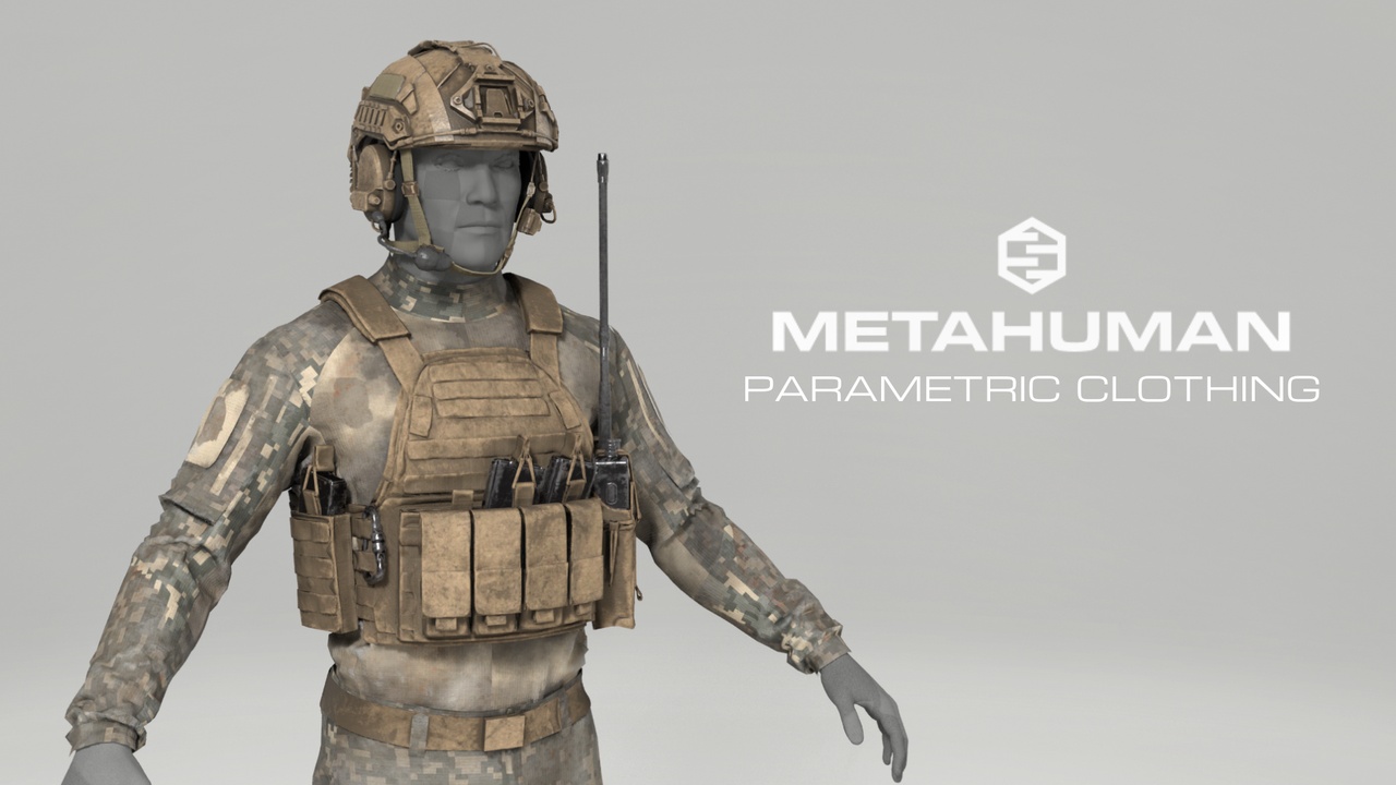 Media 1 for listing Tactical Operator Character #4 for MetaHumans | Parametric Clothing