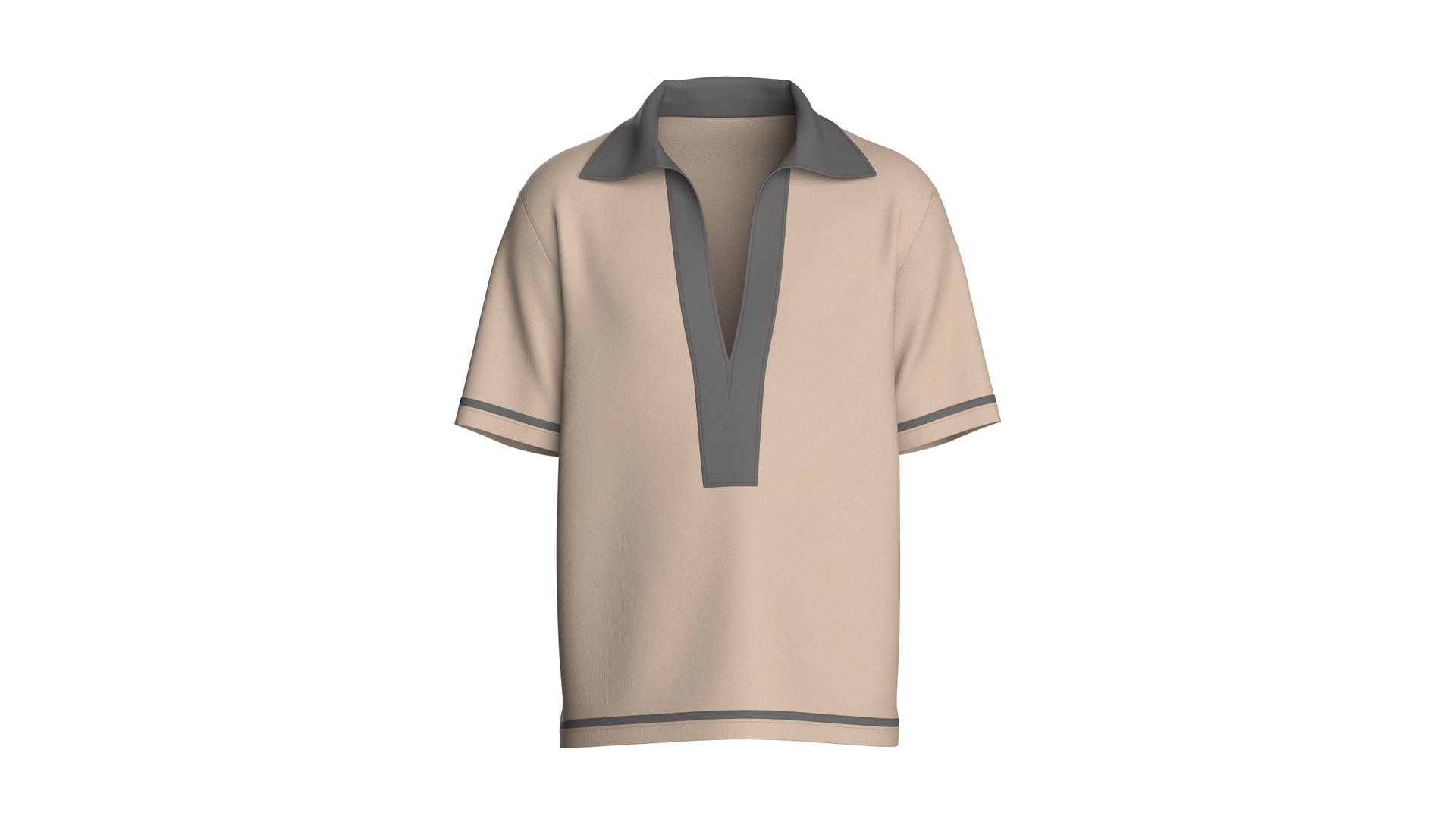 Media 1 for listing Men Deep V-Neck Polo Shirt | High Poly