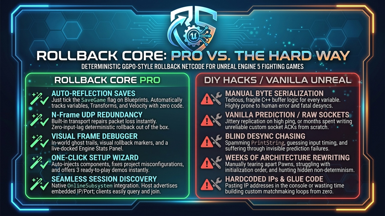 Media 1 for listing Rollback Core Pro: Accessible Netcode Framework for Fighting & Platform Games