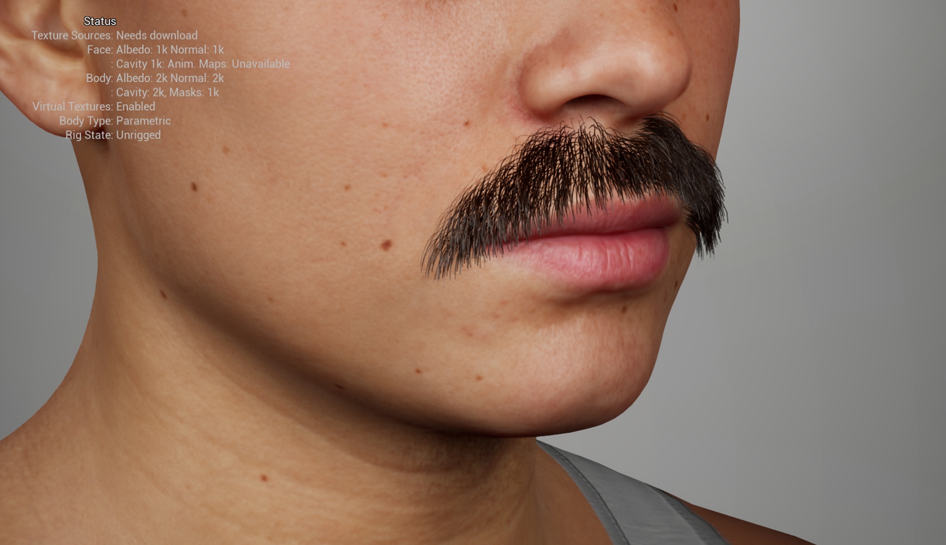Media 1 for listing Classic Chevron Mustache Groom for MetaHuman