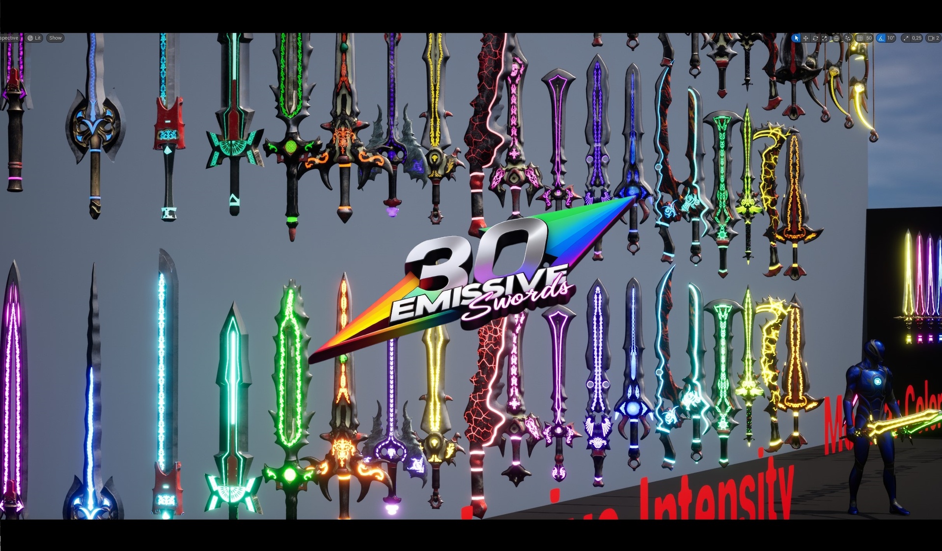 Media 1 for listing Fantasy Emissive Sword Pack