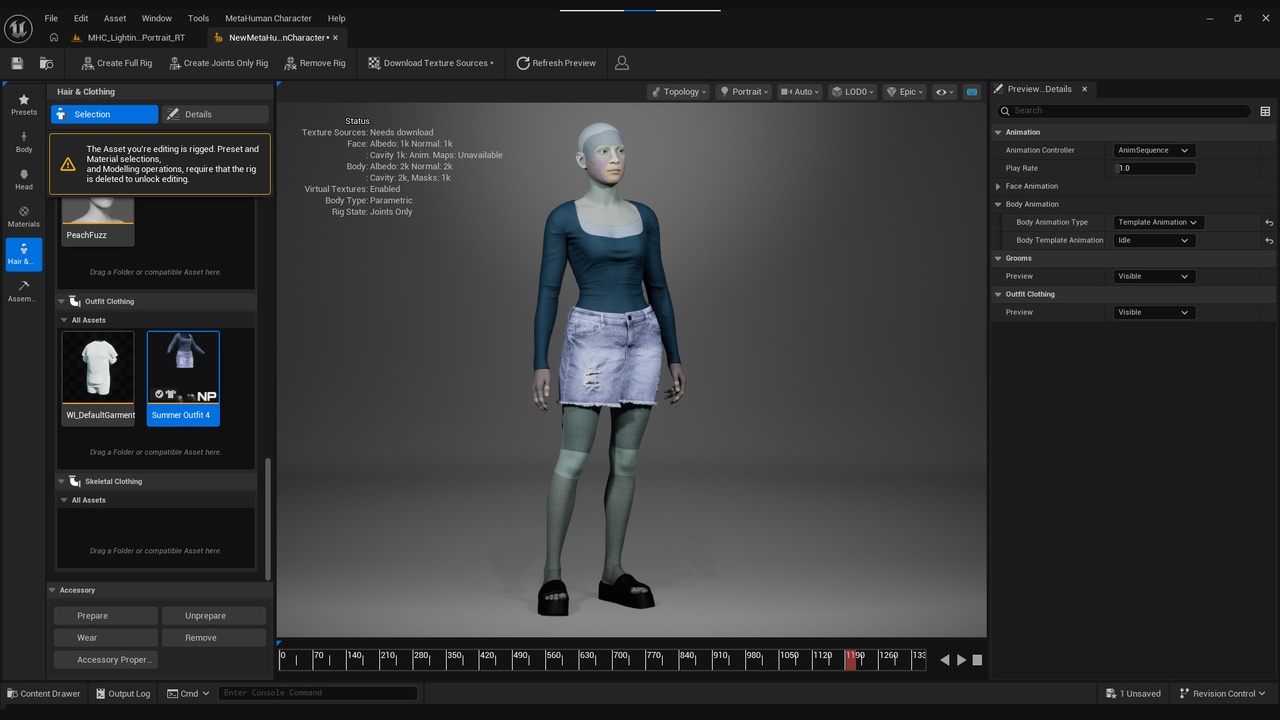 Media 1 for listing Summer Outfit for Metahuman 4 - MHPKG