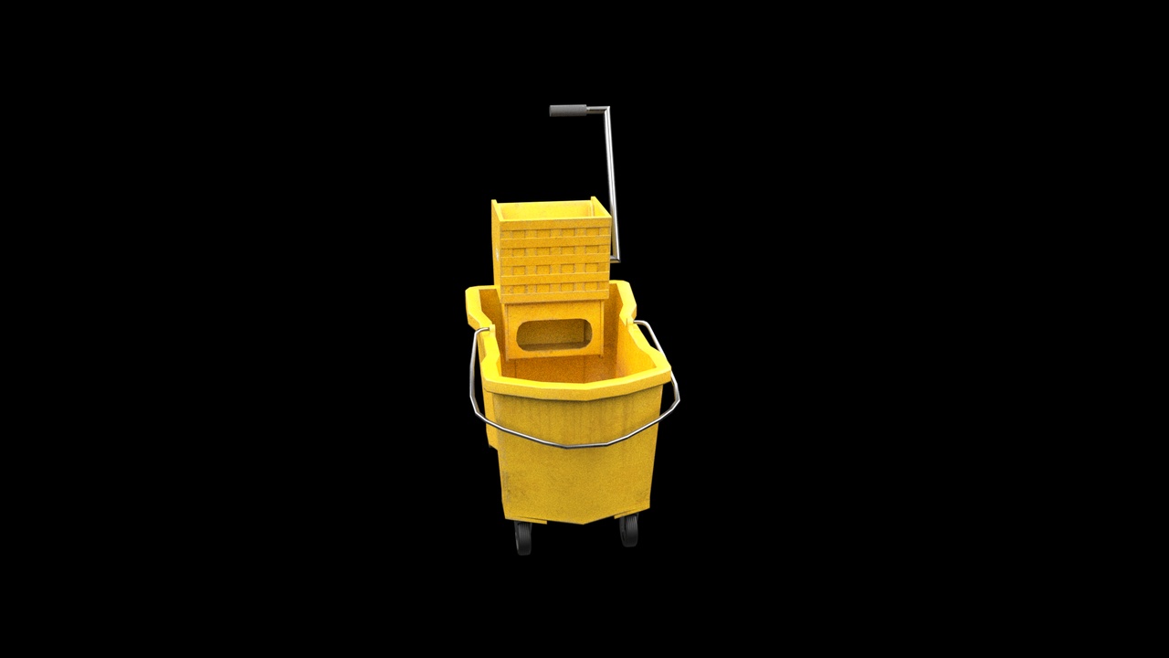 Media 1 for listing Mop Bucket Game ready Lowpoly PBR model