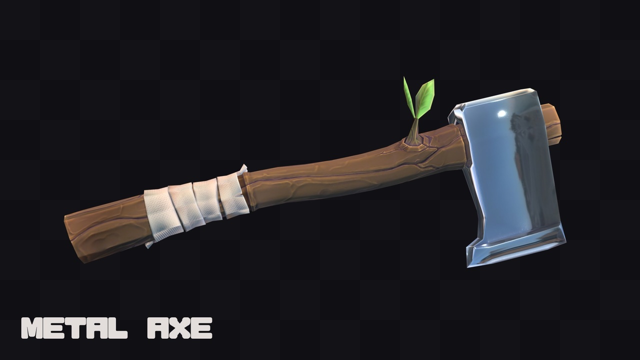 Media 1 for listing STYLIZED METAL AXE