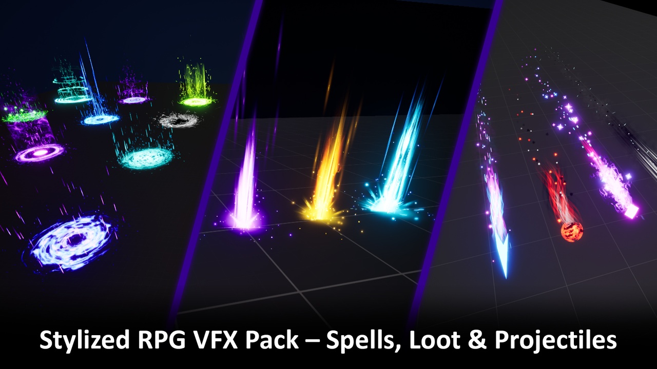 Media 1 for listing Stylized RPG VFX Pack – Loot, Spells & Projectiles