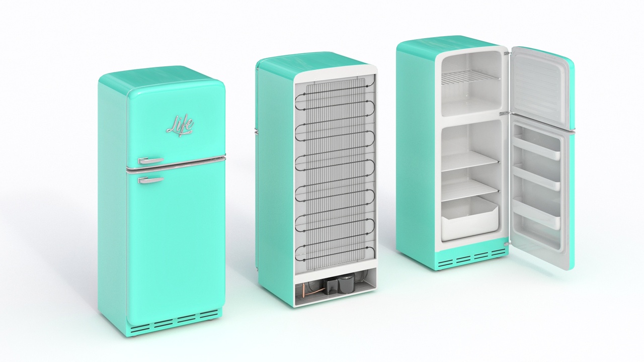 Media 1 for listing Retro fridge Low poly