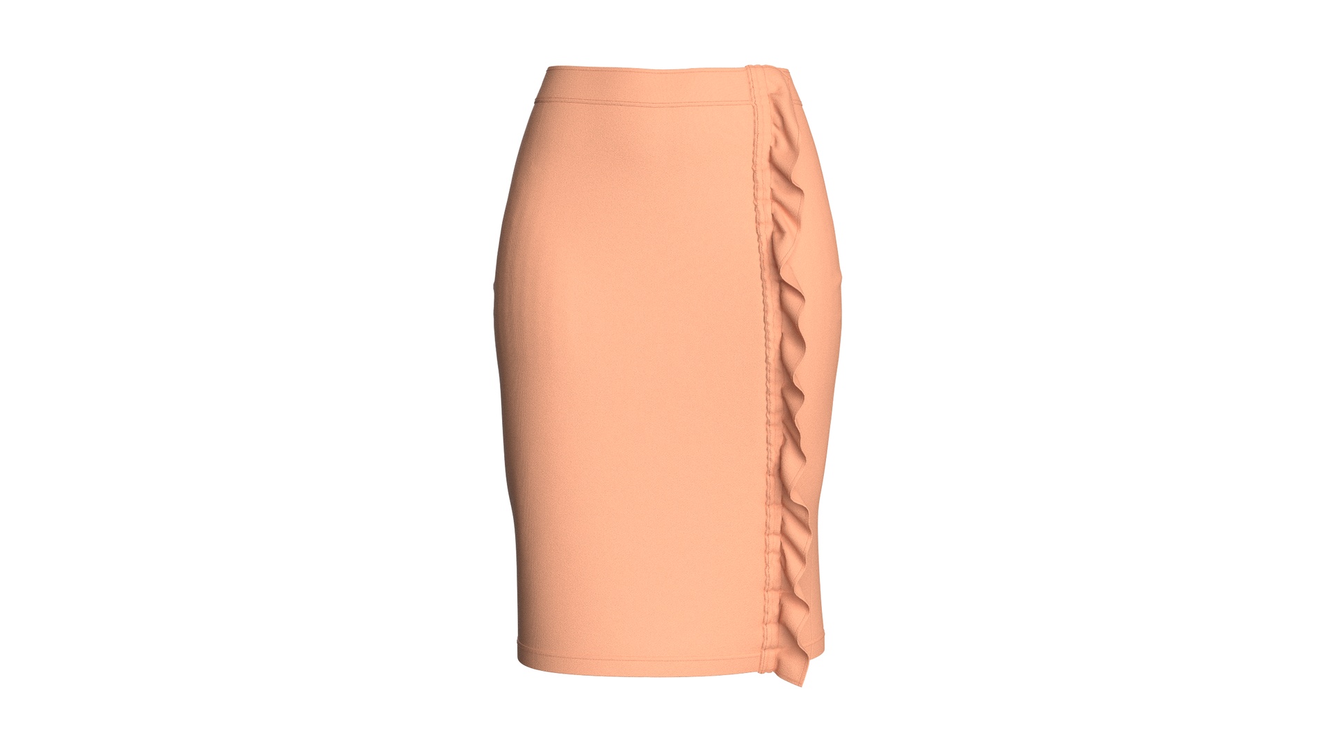 Media 1 for listing Girls Side - Ruffle Pencil Skirt | High Poly