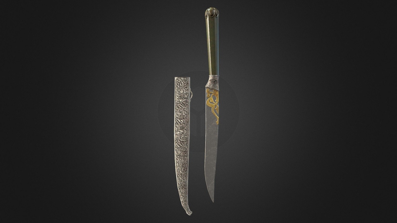 Media 1 for listing OTTOMAN JADE HILTED KNIFE TURKEY