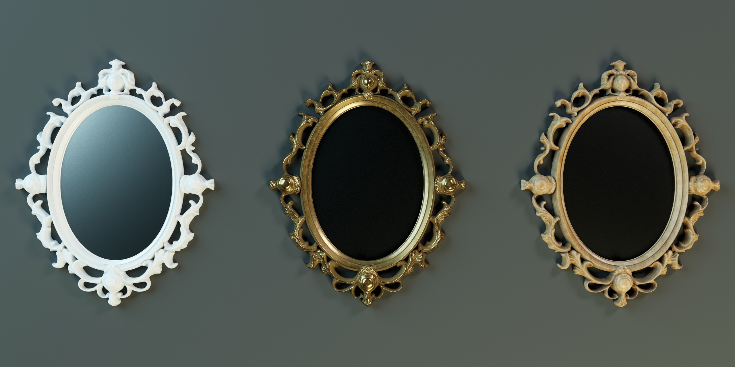 Oval Mirror Frame PBR 제품 등록을 위한 미디어 1개