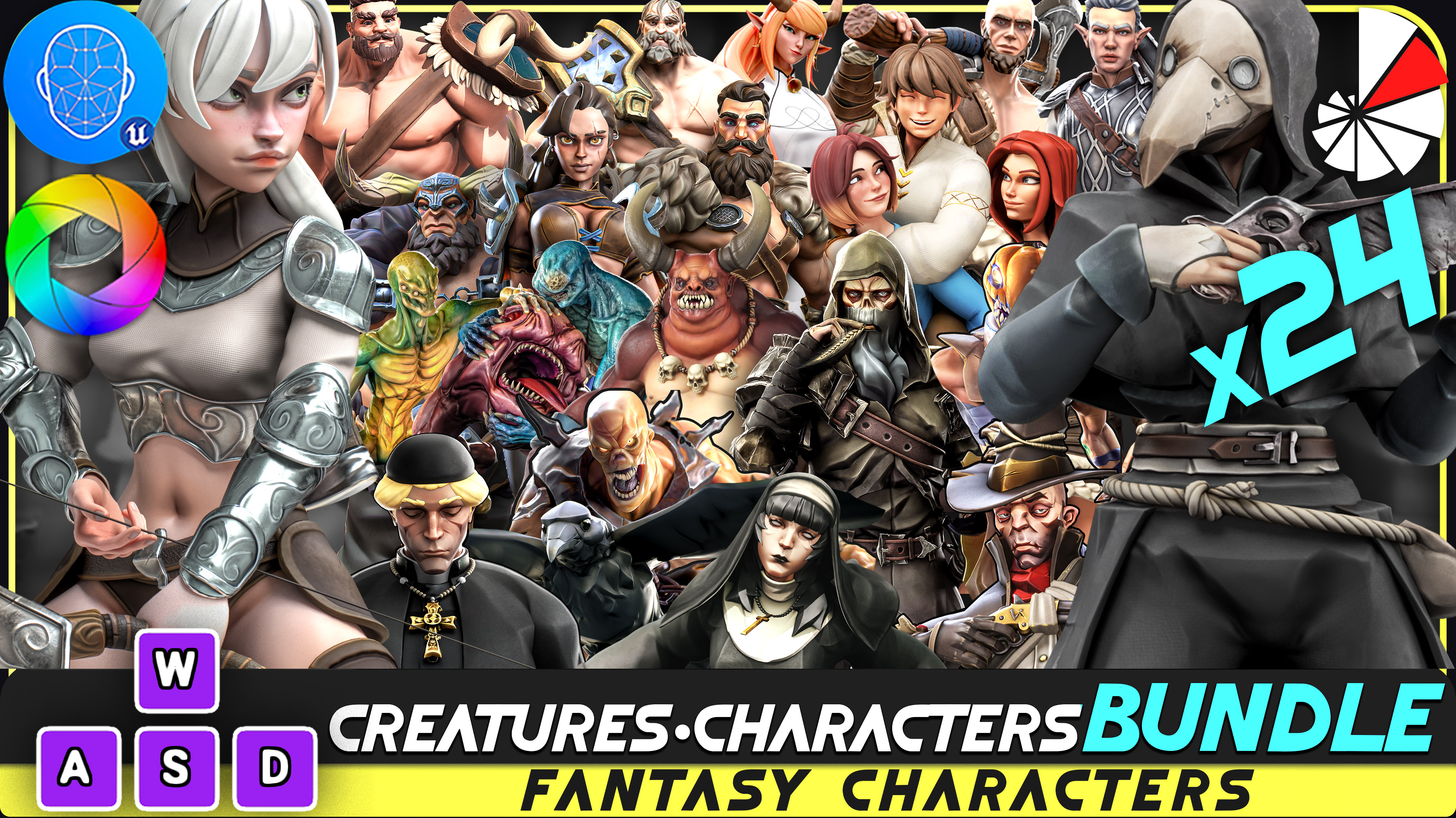 Creatures and Characters - 24x - Stylized Fantasy Mega Bundle ...