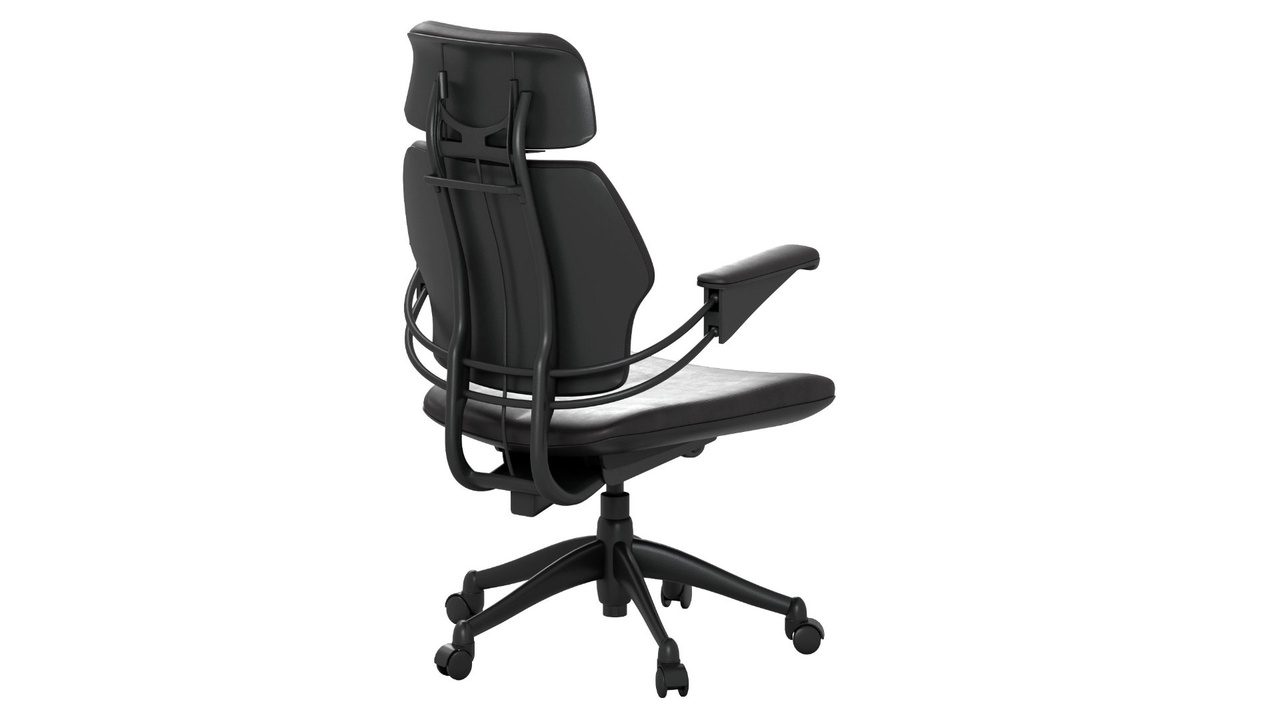 Media 1 for listing Black leather office Chair with Headrest