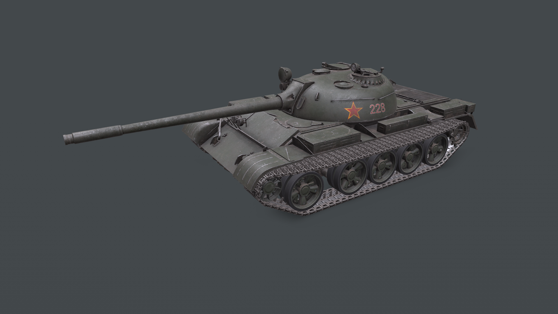 T54/T55 Soviet USSR Main Battle Tank Low-poly PBR | Fab