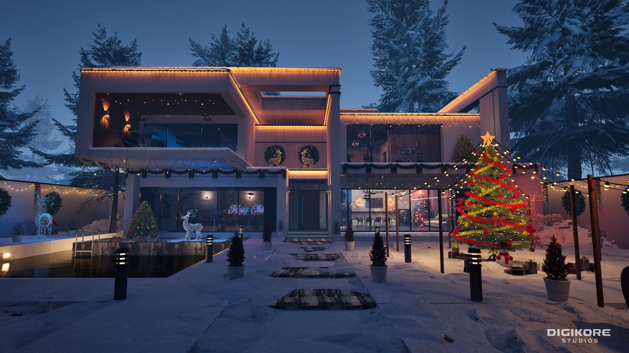Media 1 for listing Christmas Exterior Night