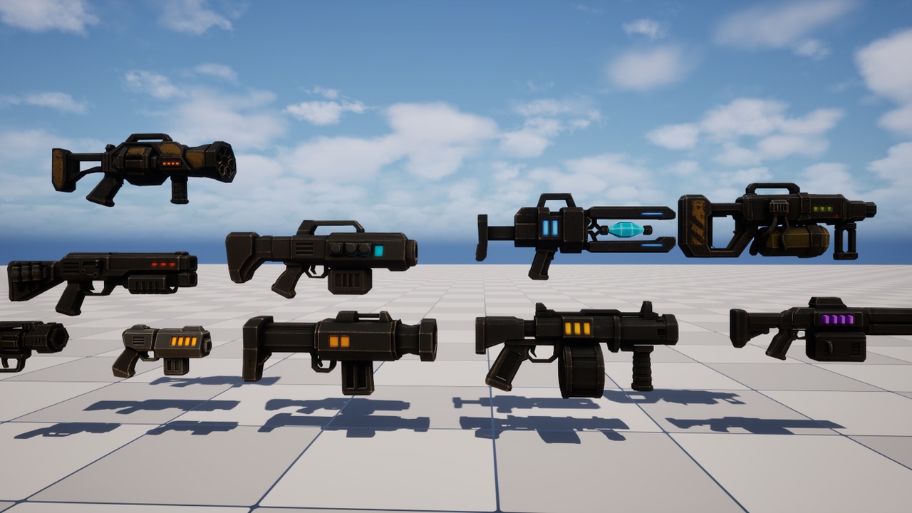 Media 1 for listing Low Poly Sci-Fi Weapons & Pickups Pack