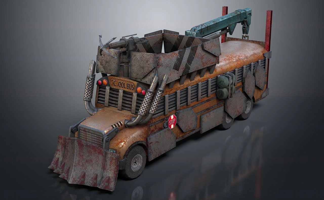 Media 1 for listing Wasteland Modified Armored School Bus