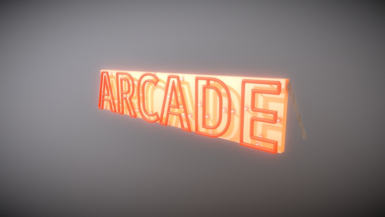 Media 1 for listing Arcade Gaming Signboard | Realistic Shop Banner