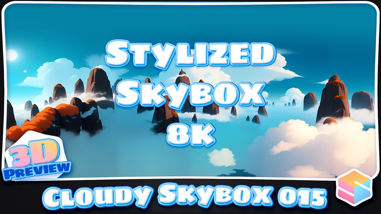 8k Stylized Cloudy Skybox 015 제품 등록을 위한 미디어 1개