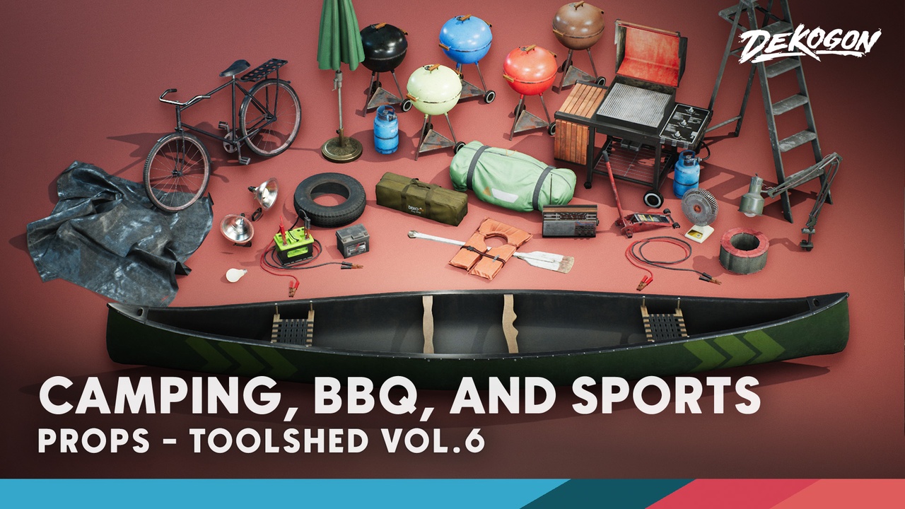 Media 1 for listing Toolshed / Garage Props VOL.6 - Camping, BBQ, and Sports