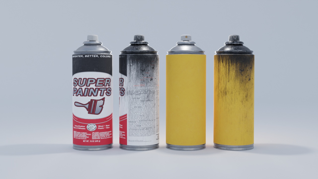 Média 1 pour l'article Spray Paint Can 4K and 2K