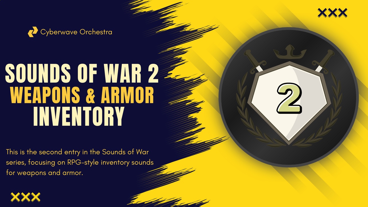 File multimediali per l'articolo Weapons and Armor Inventory SFX - Sounds Of War 2: 1