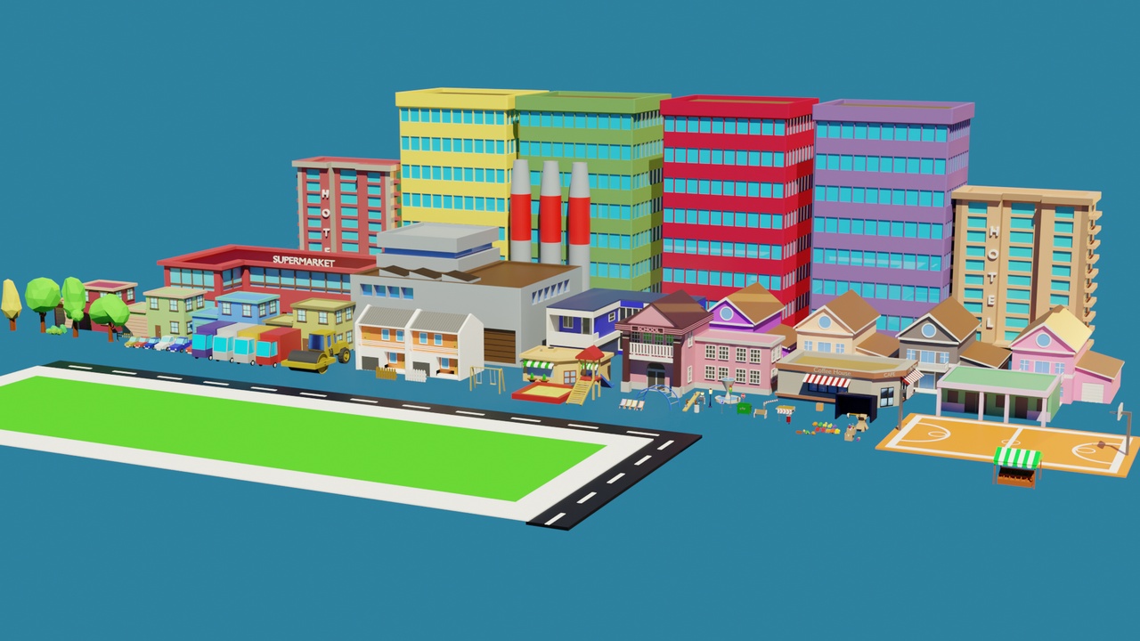 Media 1 for listing City_Asset_Pack_LowPoly(+95 Asset)