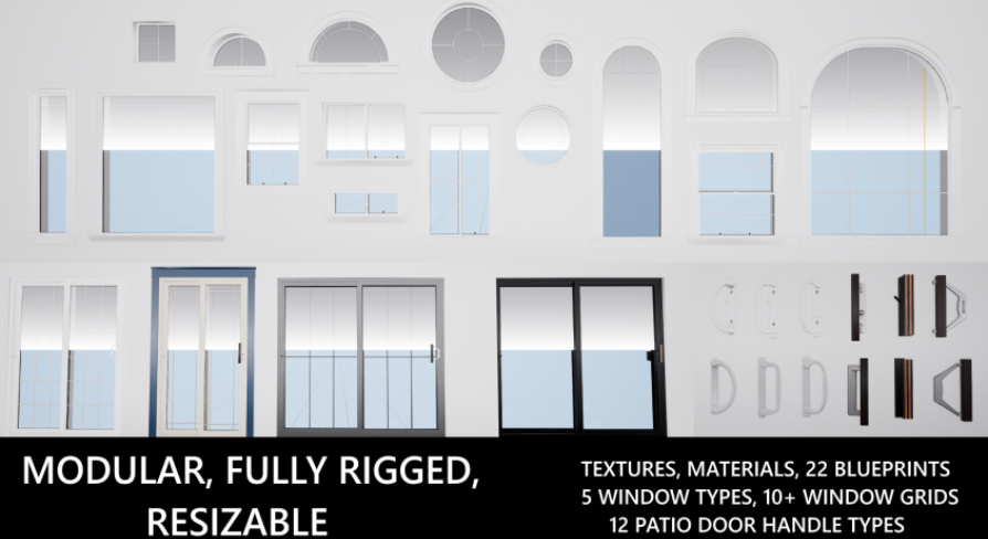 Window and Patio Door Collection Modular + Resizable | Fab