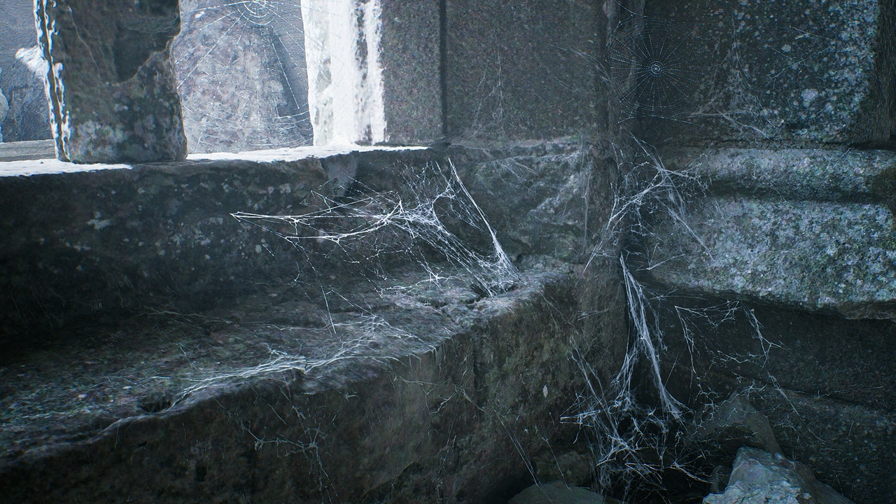 Media 1 for listing 30 PBR Cobweb Decals and Meshes Collection