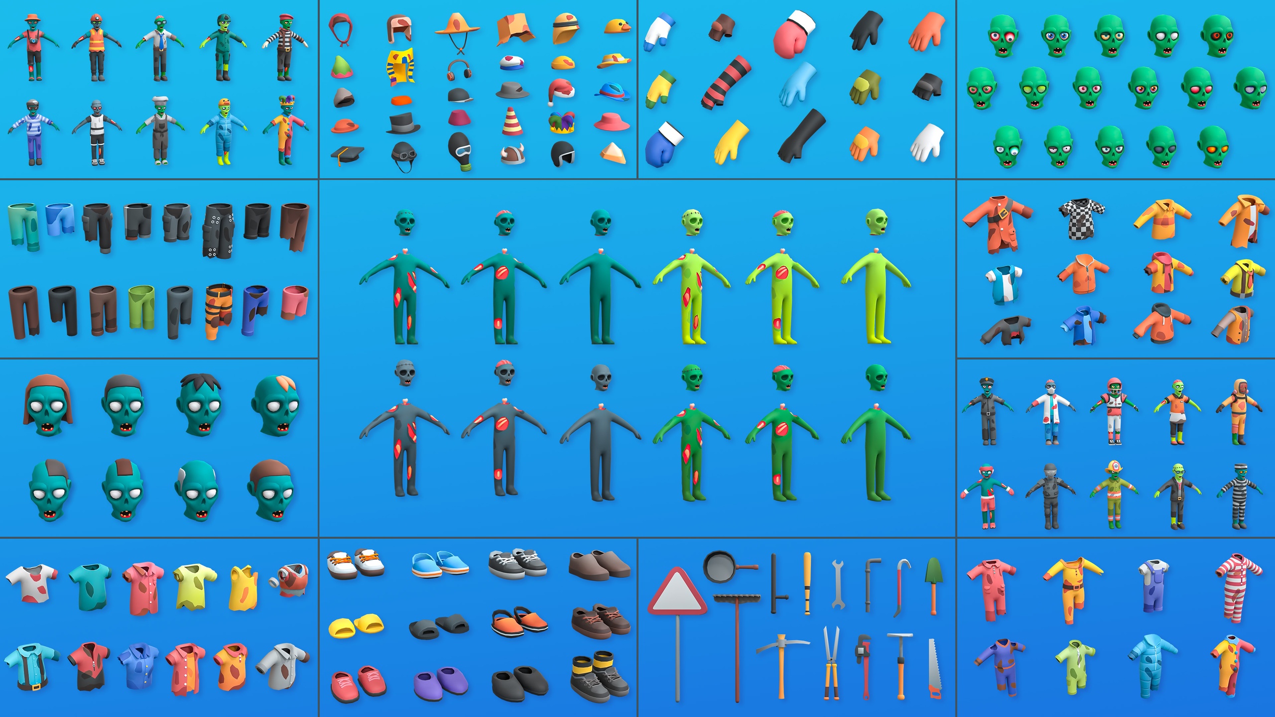 Media 1 for listing Zombies – Modular Animated Character Pack