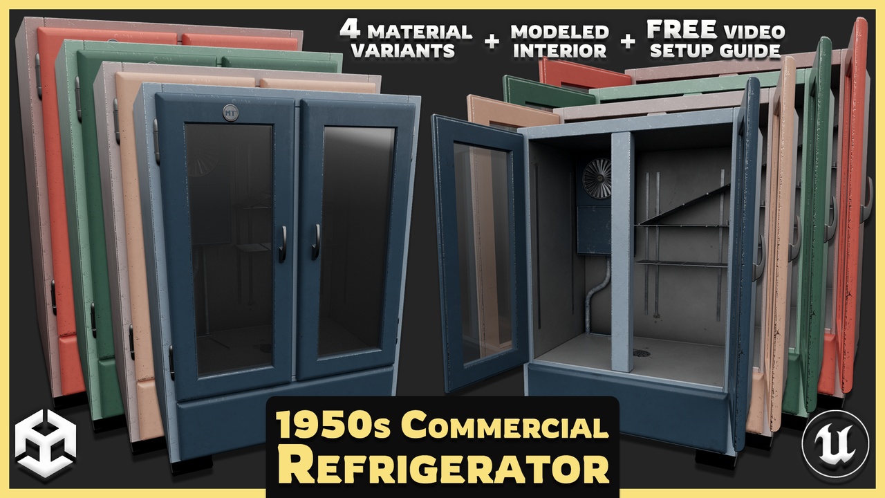 Media 1 for listing 1950s Commercial Refrigerator