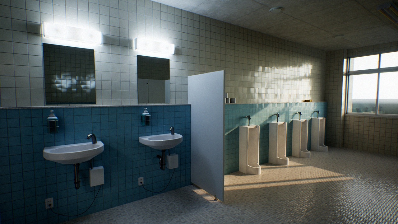 Media 1 for listing Japanese School Restroom - For Visual Novels and Games