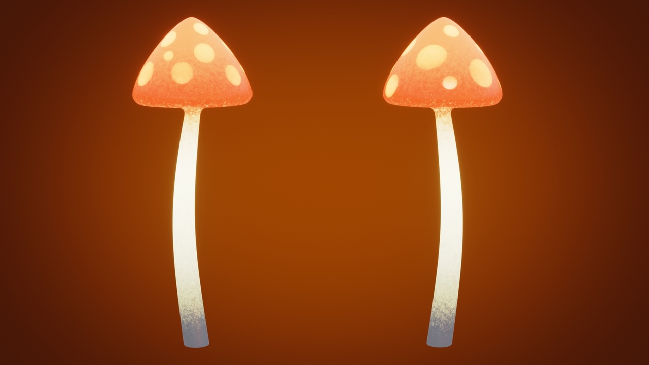 Media 1 for listing Hand Painted Mushroom Light