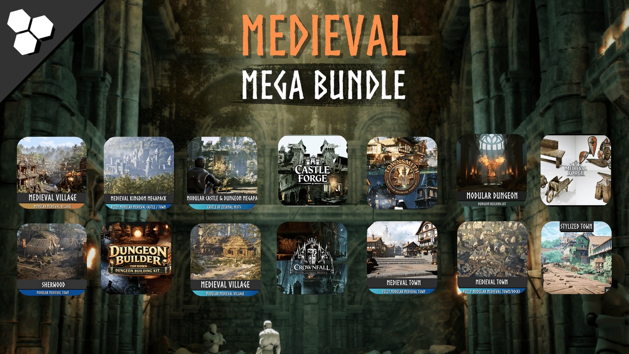 Media 1 for listing The Medieval Mega Bundle (Medieval Castle, Dungeon, Village, Kingdom, Town)